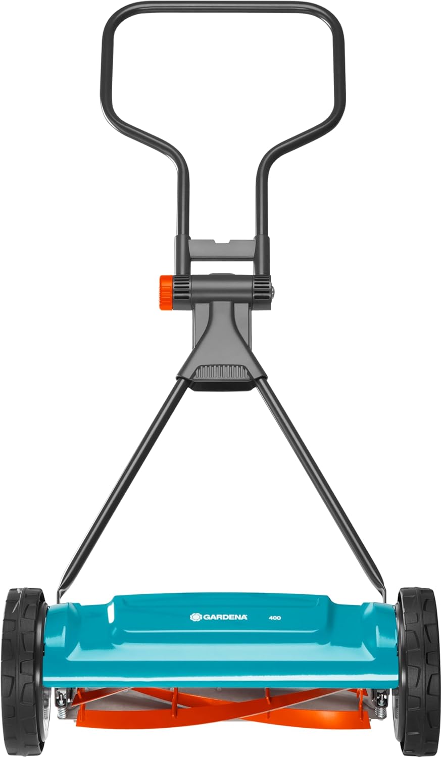 Gardena Classic Spindelmäher 400: Handrasenmäher mit 40cm Arbeitsbreite für bis zu 200 m² Rasenfläche, Messerwalze aus Qualitätsstahl, berührungslose Schneidetechnik, geräuscharm und präzise (4018-20)