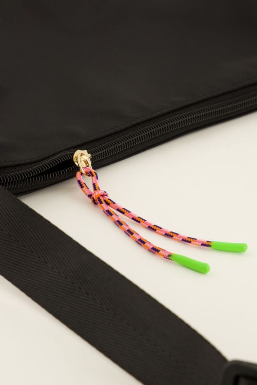 Zwarte crossbody tas groot