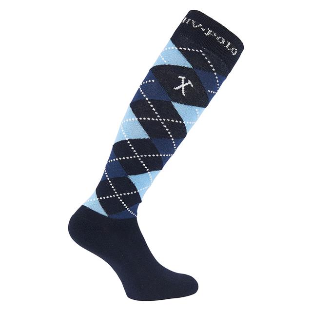 Sokken HV POLO Argyle Donkerblauw-blauw