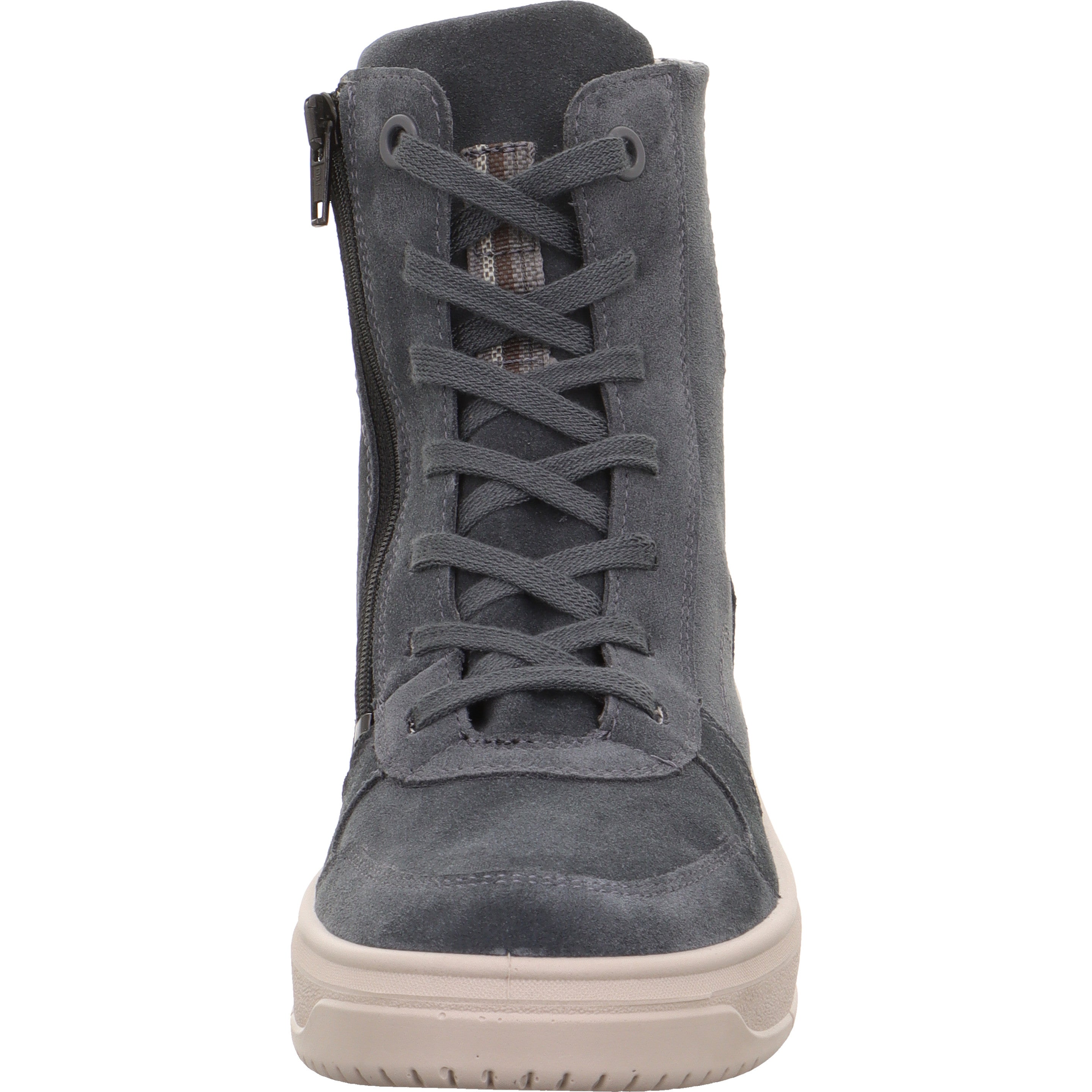 legero REJOISE Damen  Schnürboots mit Reißverschluss - Farbe: Charcoal - Größe: 6.5
