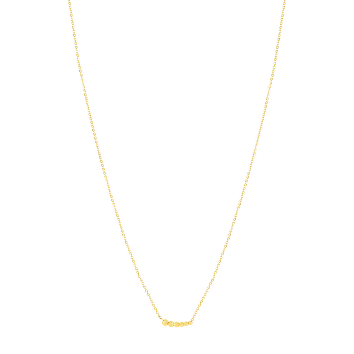 Collier or jaune 375 42 cm, motif boule