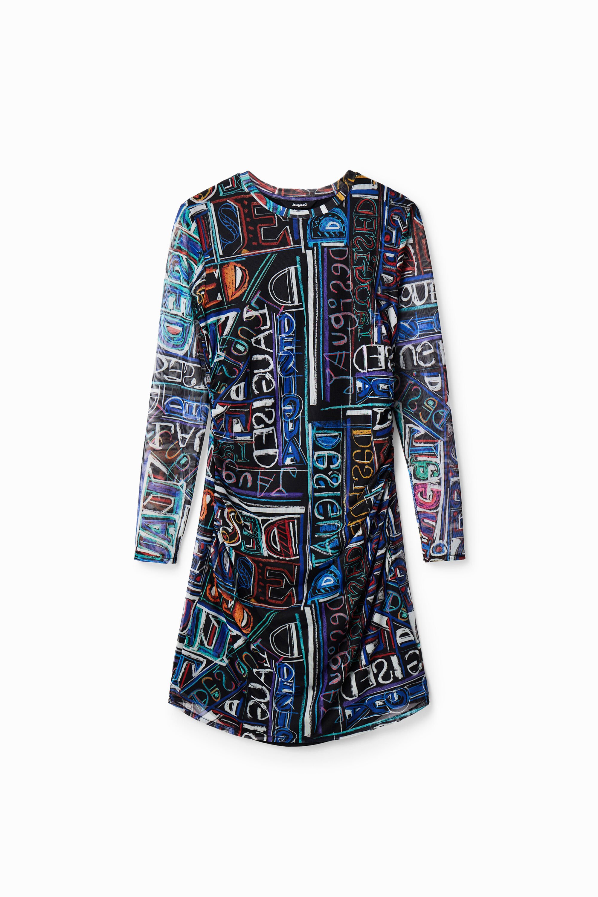 Robe courte ajustée tulle