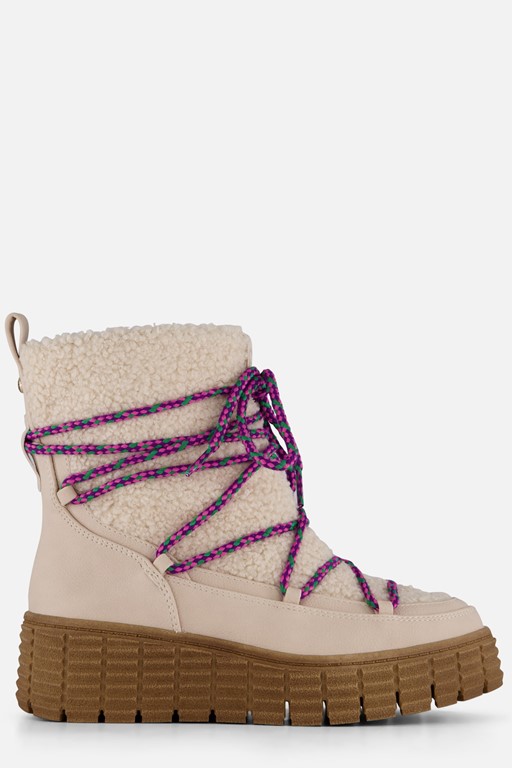 Tamaris Winterboots beige Textiel