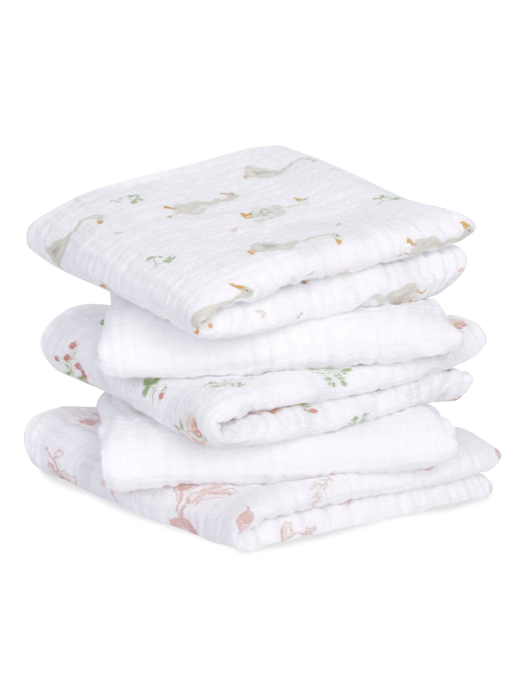 aden + anais Essentials 100% Cotton Squares Country Floral Muslins 5 Pack