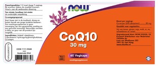 NOW CoQ10 30mg Capsules 60ST