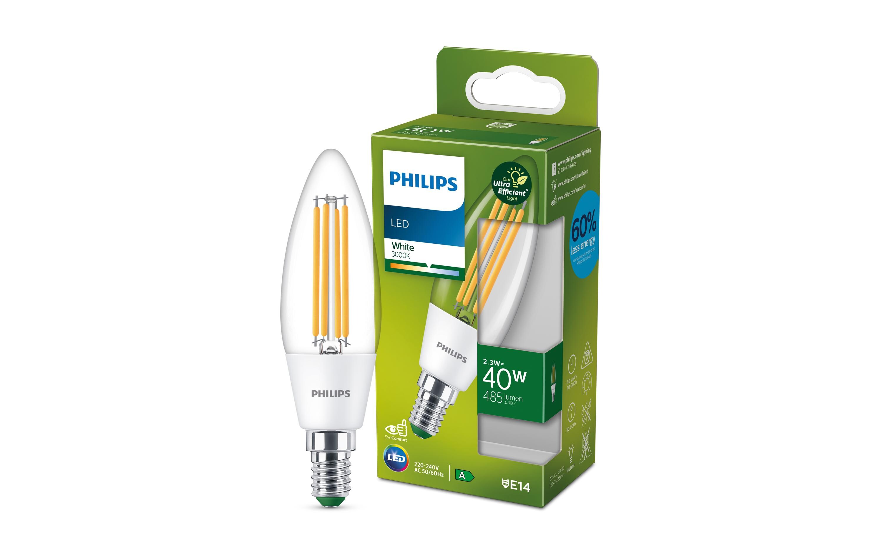 E14 LED, Ultra-Effizient, Warmweiss, 40W Ersatz WarmweissHelle LED-Beleuchtung mit ausgezeichneter Lichtqualität