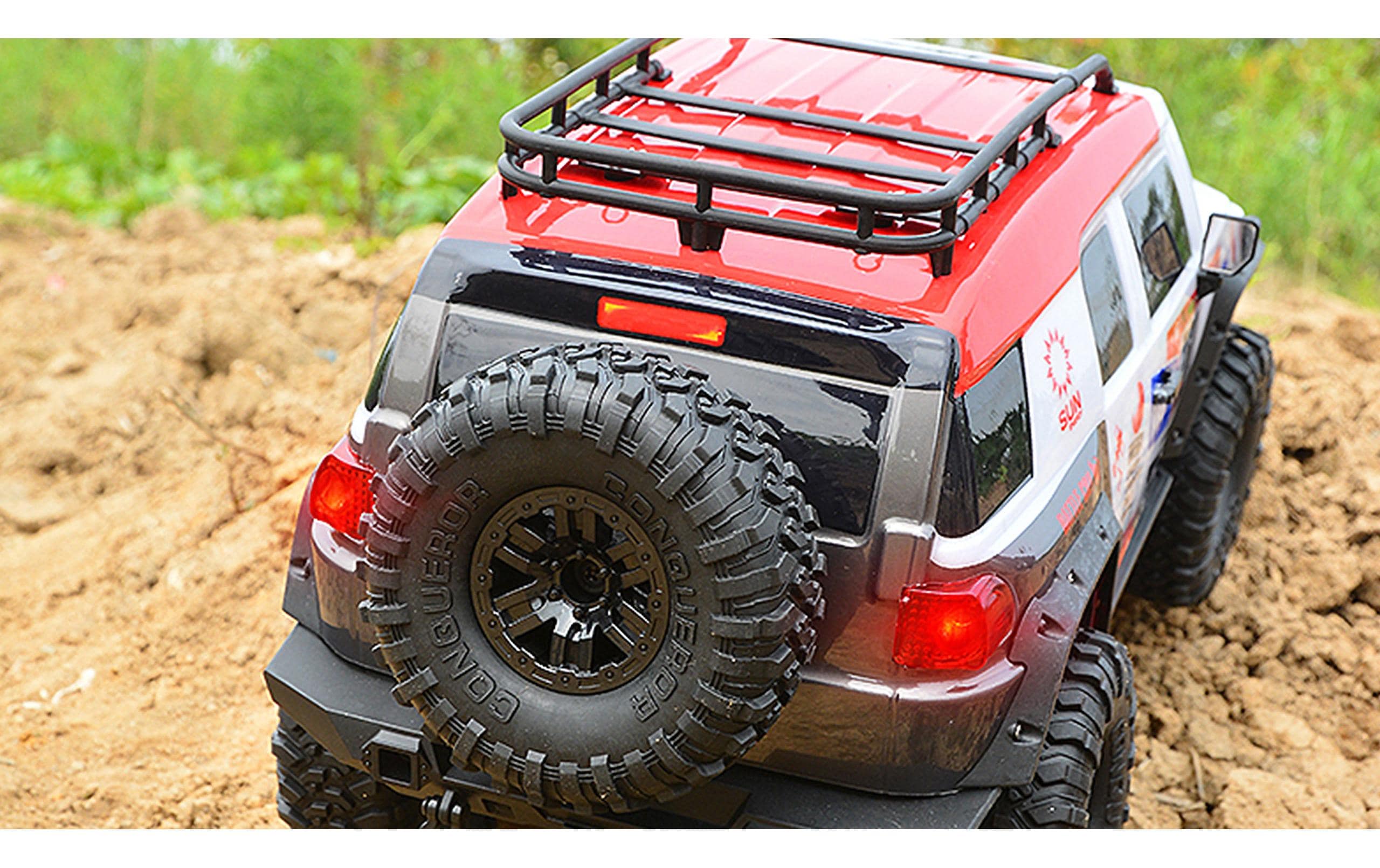 Scale Crawler Dirt Climbing SUV CV, Weiss/Rot 1:10, RTR<br>Geländegängiger 4x4 SUV für Einsteiger