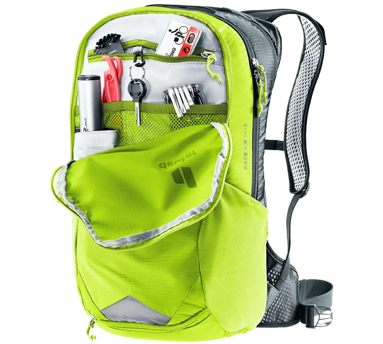 Deuter Race Air 14+3 Fietsrugzak Geel