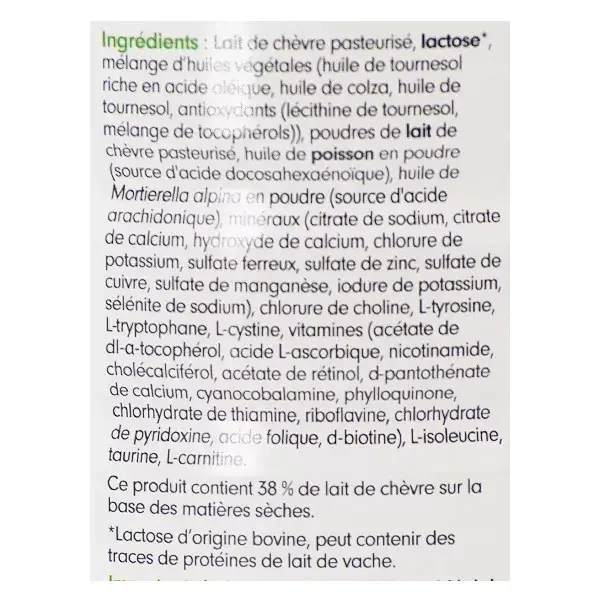 CapriCare Lait de Chèvre 1er Âge 800g