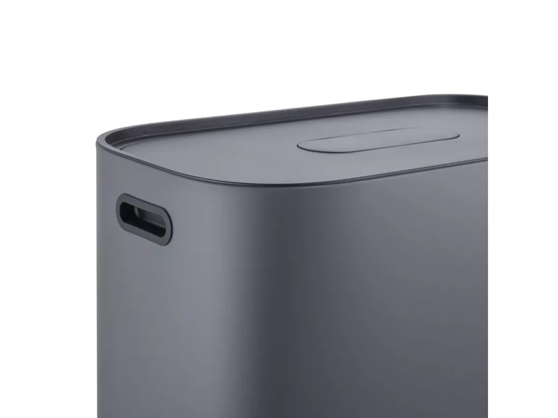 SVITA MLT2X30 Poubelle à pédale 60l 2 compartiments avec couvercle gris