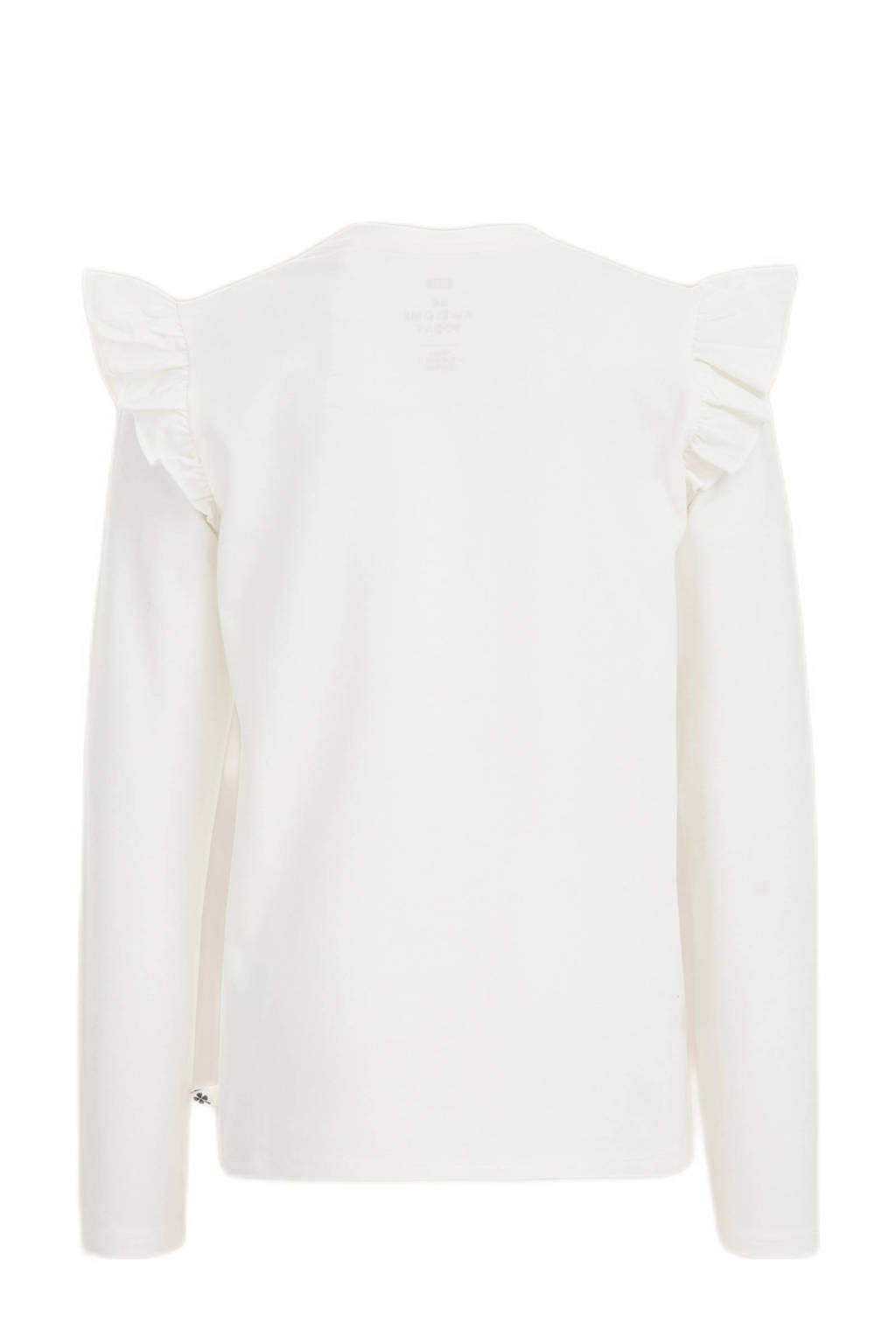 WE Fashion gestreepte longsleeve blanc