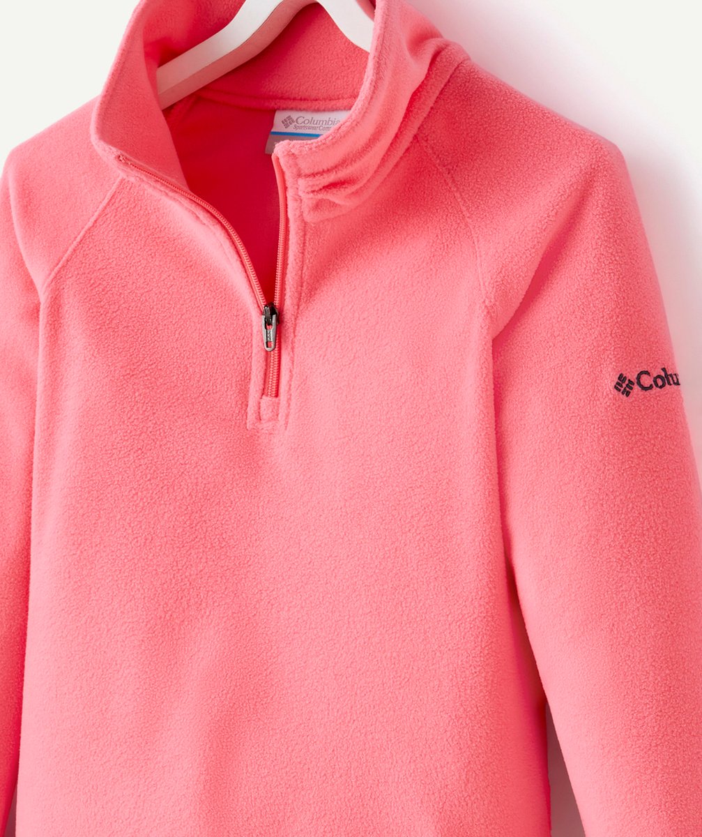 COLUMBIAPULL EN POLAIRE FILLE AVEC DEMI-ZIP GLACIAL ROSE