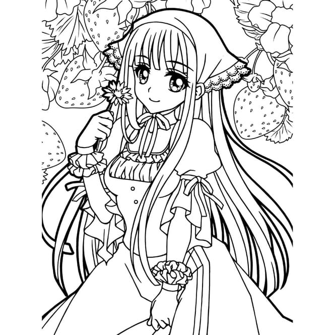Malbuch - Manga - mit Stickern