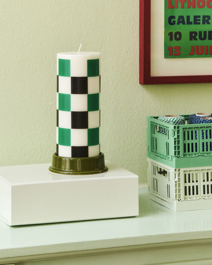 Hay Column Candleholder-Medium