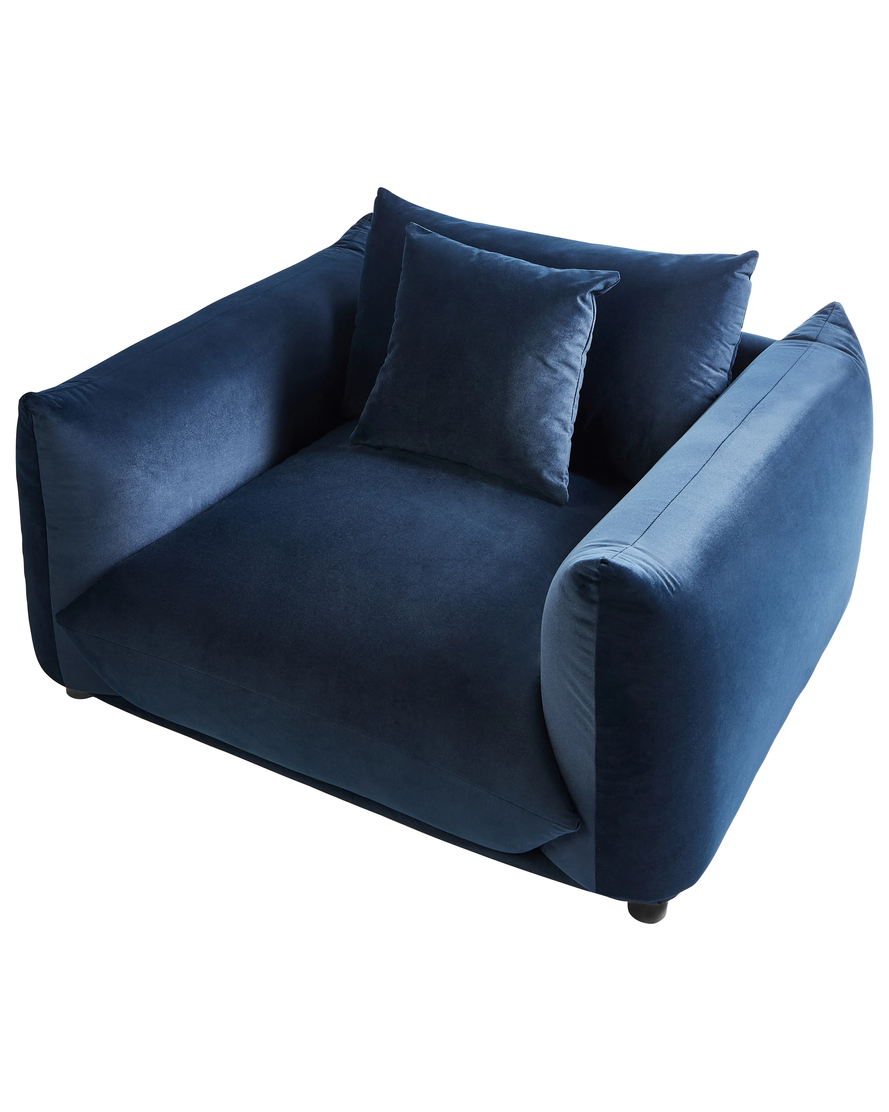 Fauteuil LUVOS Fluweel Donkerblauw