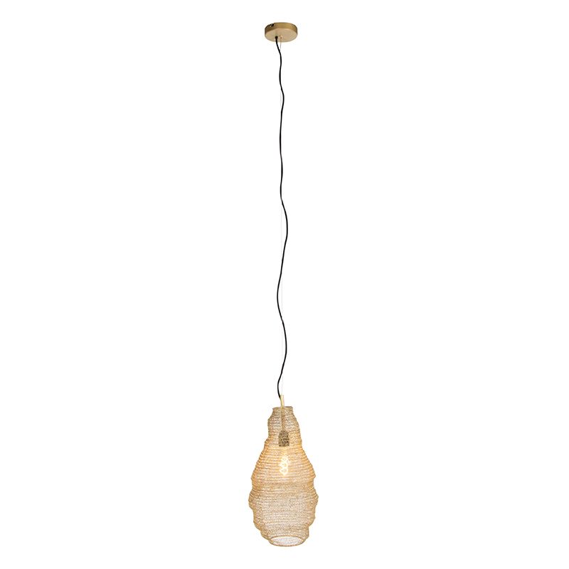 Oosterse hanglamp goud - Nidum Rombo