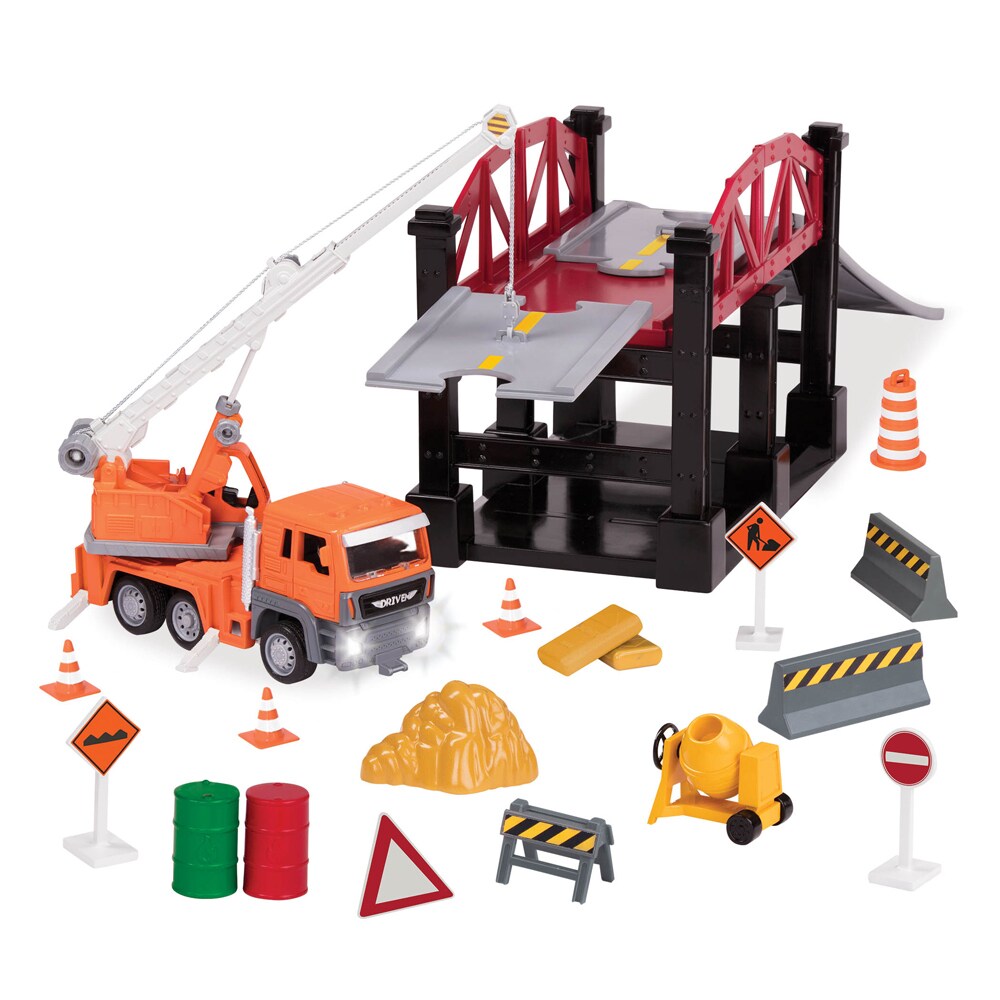 Driven Spielset Construction Baustelle Brücke