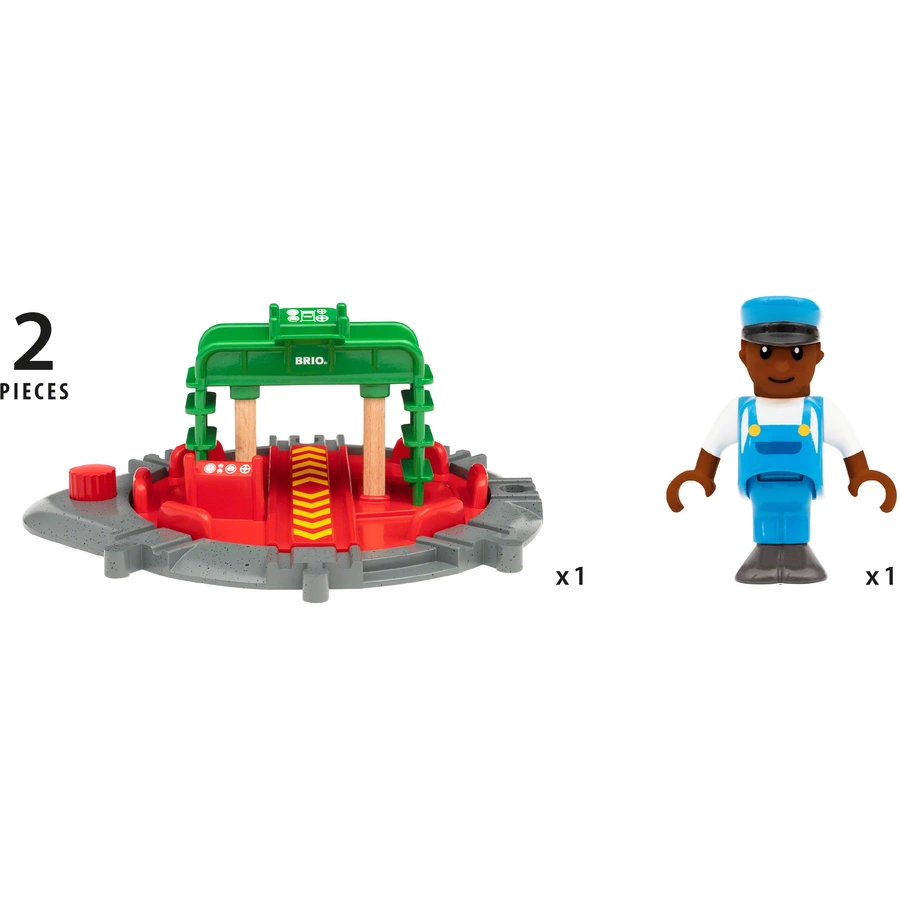 BRIO® WORLD Lok-Drehscheibe mit Kontrollbrücke