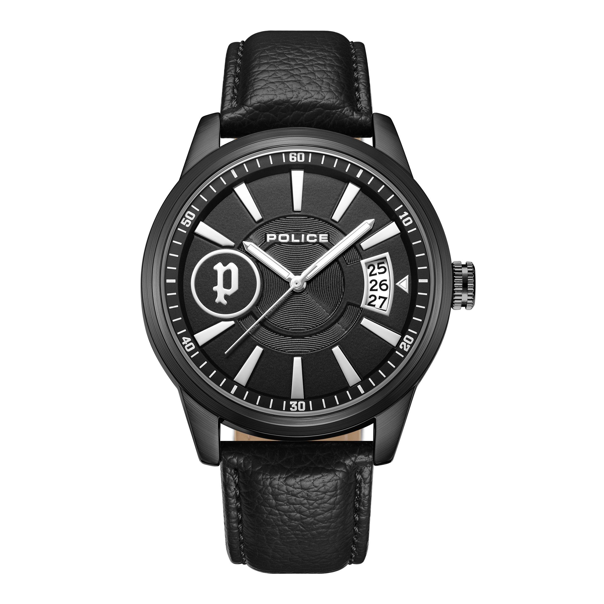 Police Leather Strap Watch