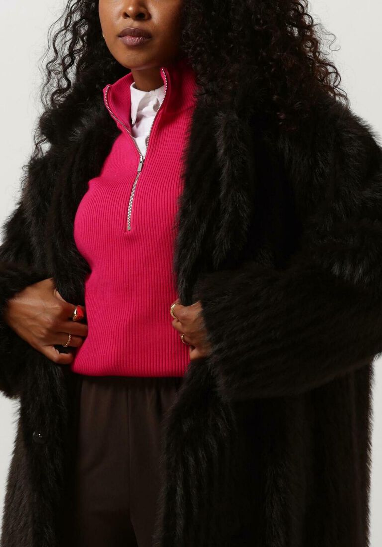 STAND STUDIO antraciet stand studio faux fur jas genevieve coat