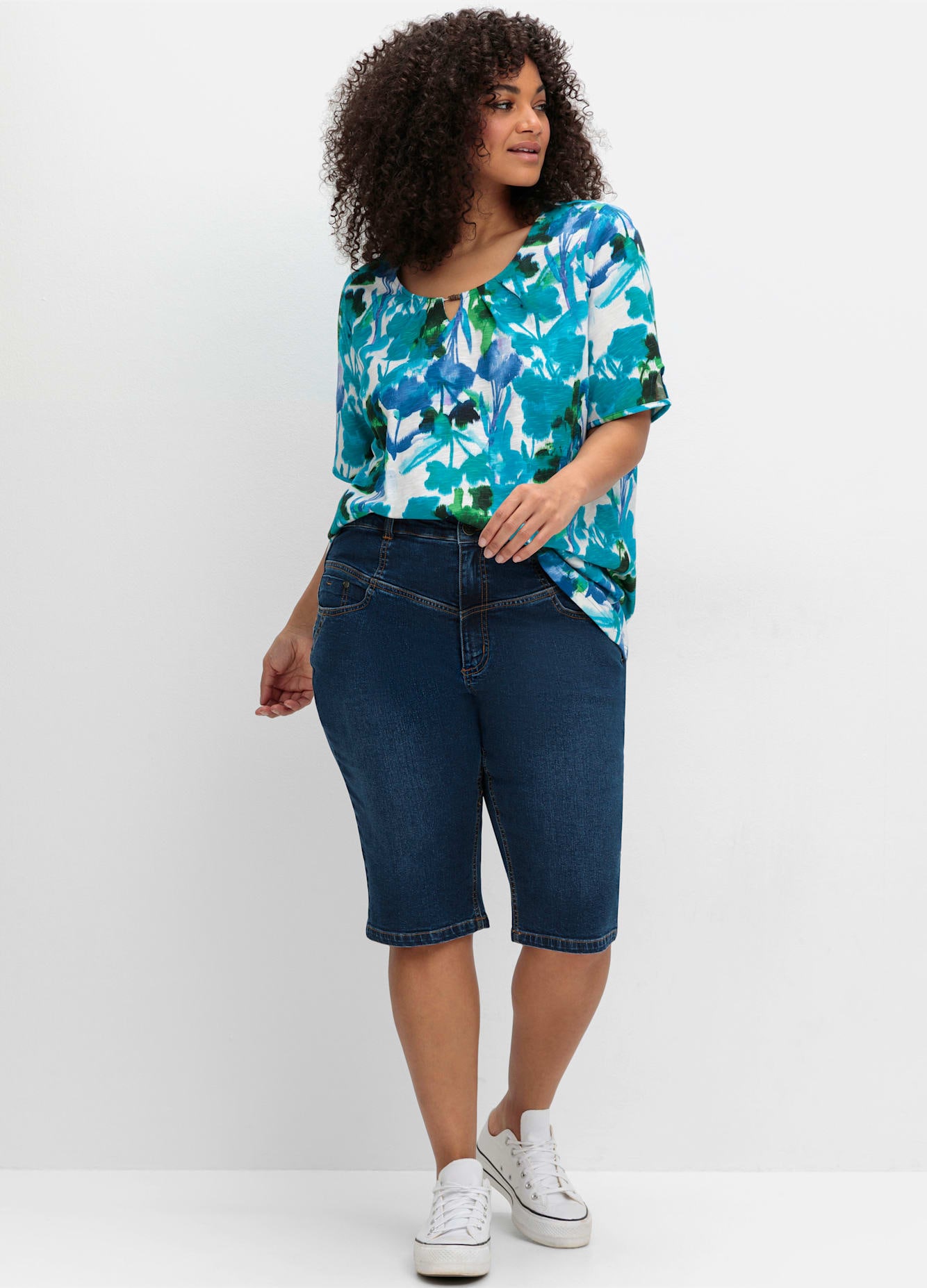 Sheego Jeansbermudas 1 Stk. tlg.