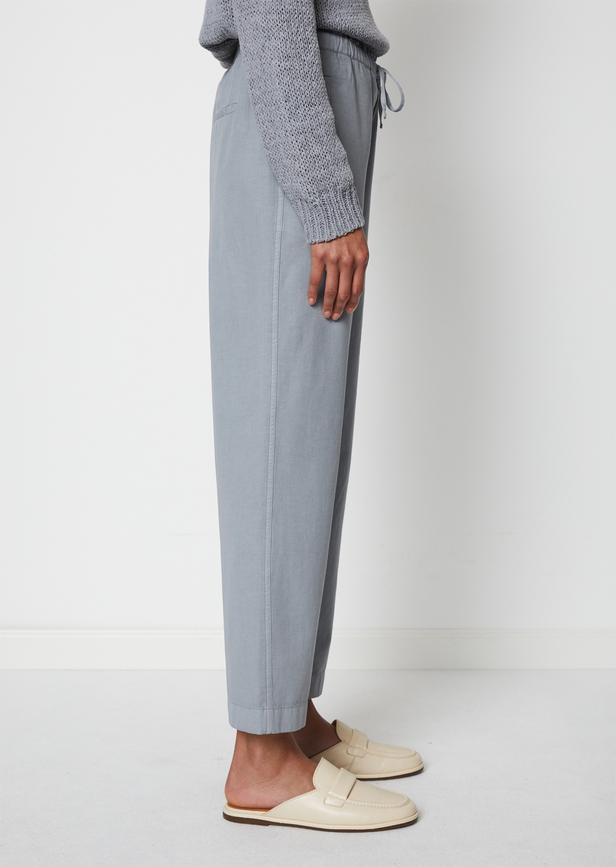 Joggpants taperedaus Organic-Cotton-Leinen-Mix