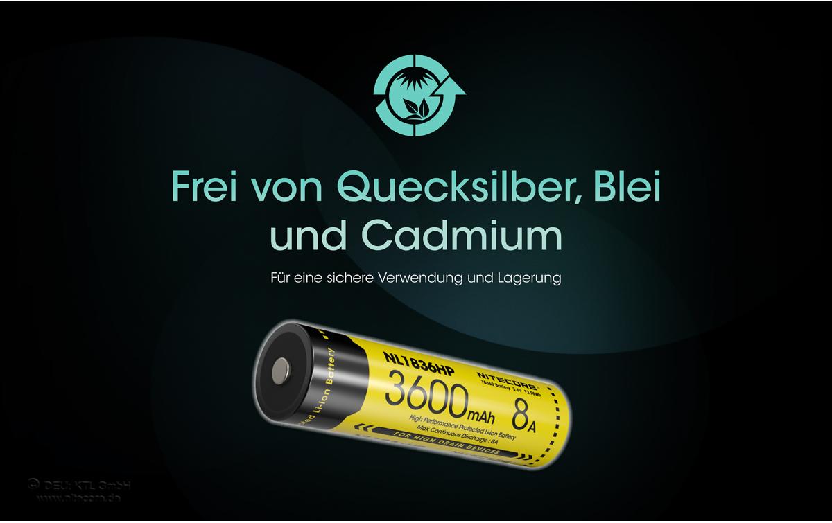 Akku NL1836HP Li-Ion Typ 18650 3600 mAh, 1 StückAkku