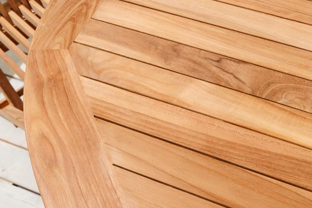 riess-ambiente.de Ausziehbarer Gartentisch Empire Teak 120-180cm Natur Teakholz oval
