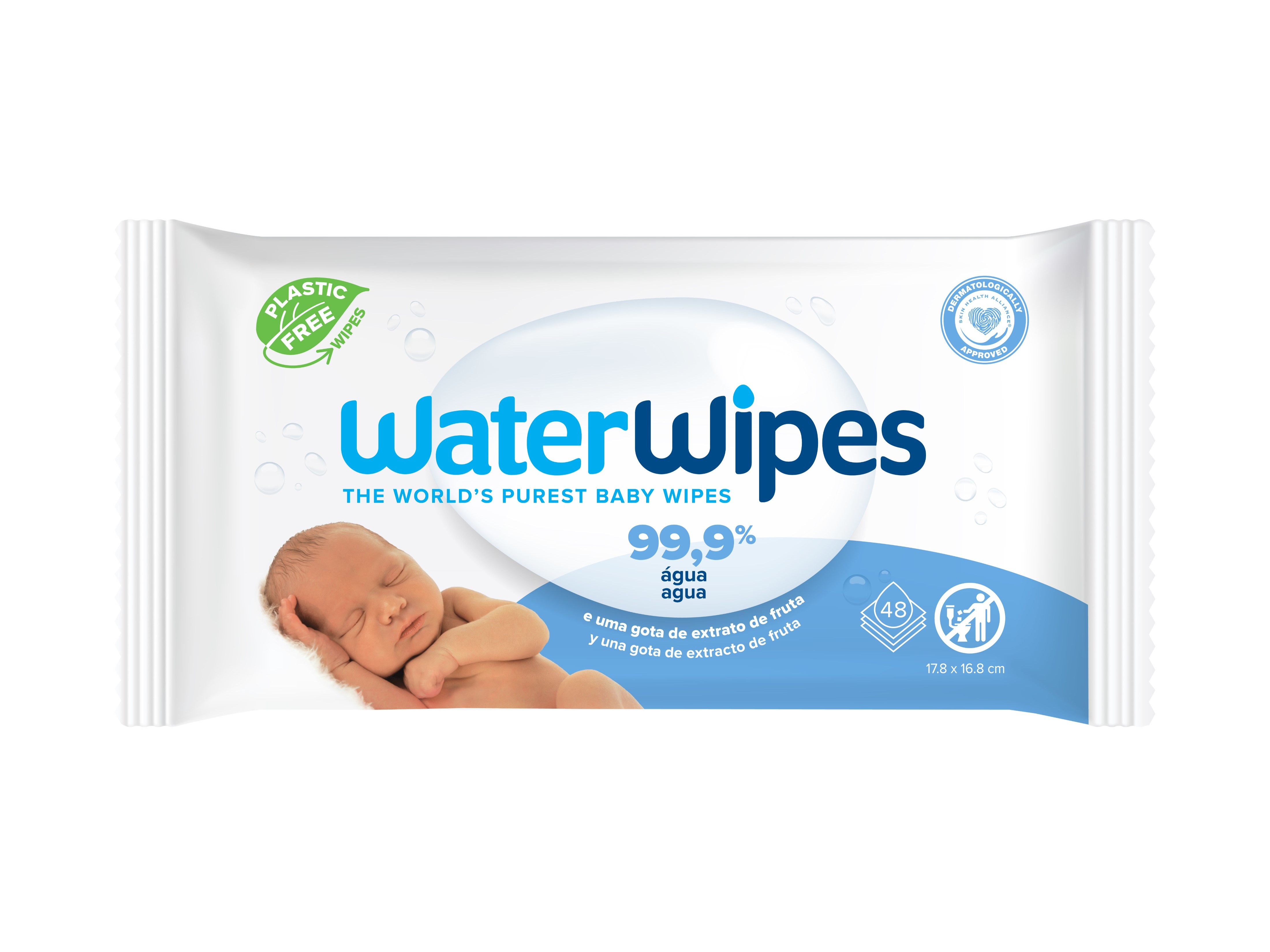 TOALHITAS WATERWIPES BIODEGRADÁVEIS 48 UNID