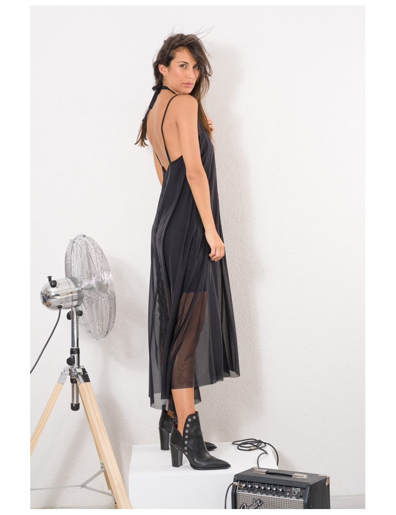 HBT ROBE LONGUE DEBBIE ROCK BLACK