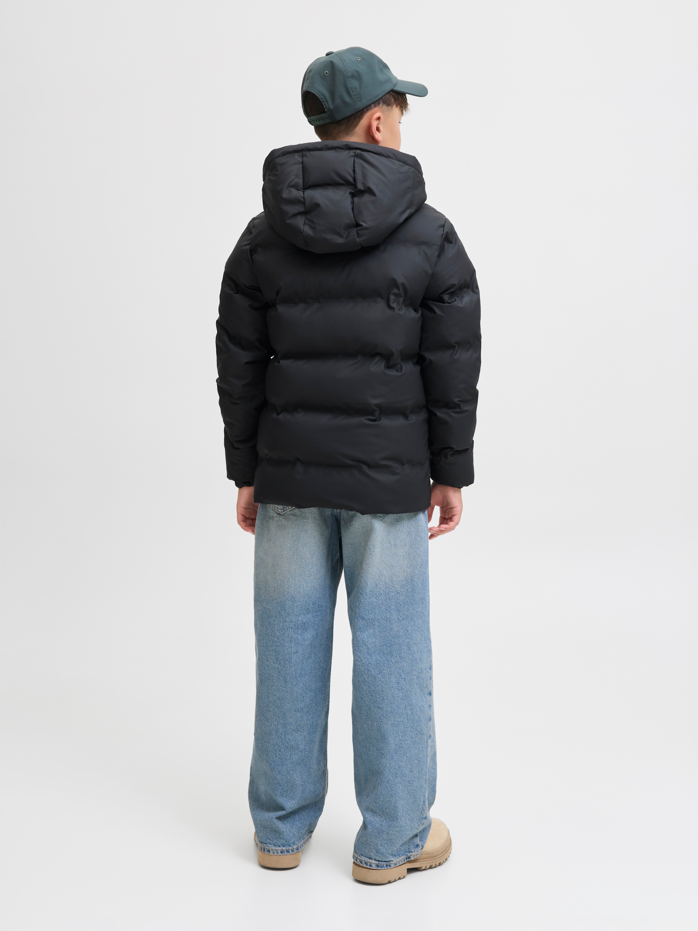 Jack & Jones Junior Steppjacke »JJELEMENTS PU PUFFER JNR« mit Kapuze