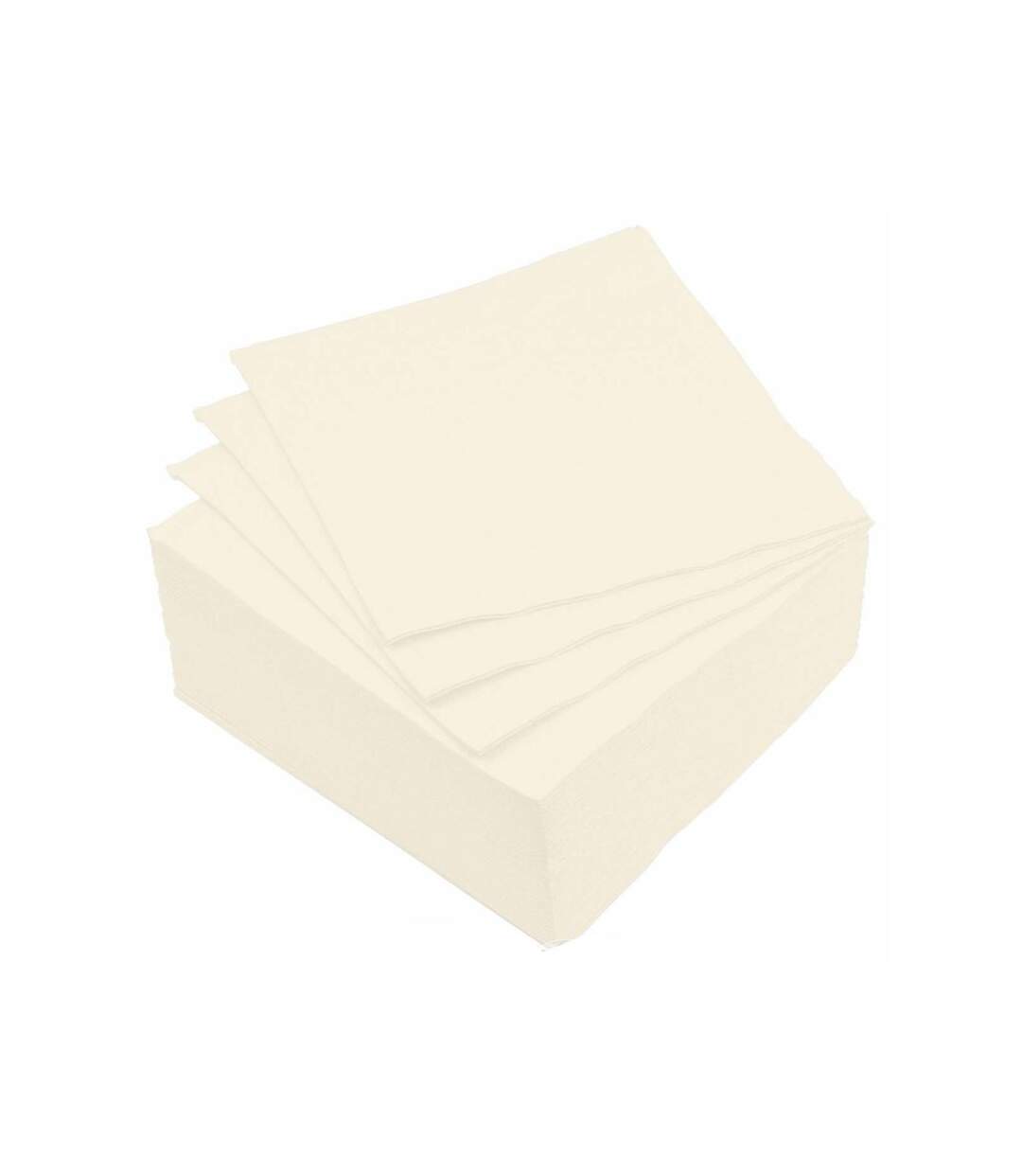 Paris Prix - Lot De 40 Serviettes En Papier cocktail 38x38cm Crème