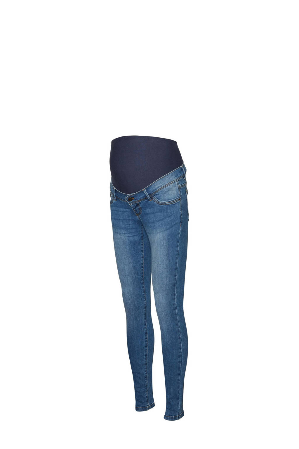 MAMALICIOUS slim fit zwangerschapsjeans MLMILA medium blue denim