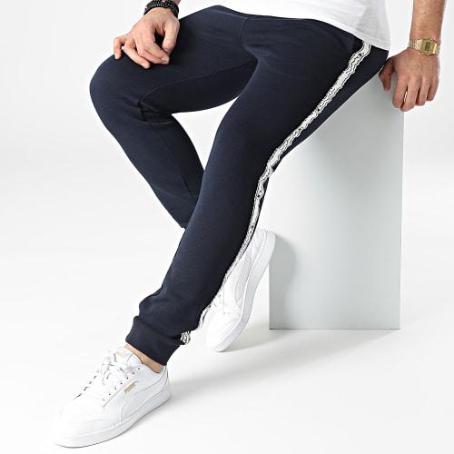 Pantalon Jogging A Bandes 217187 Bleu Marine