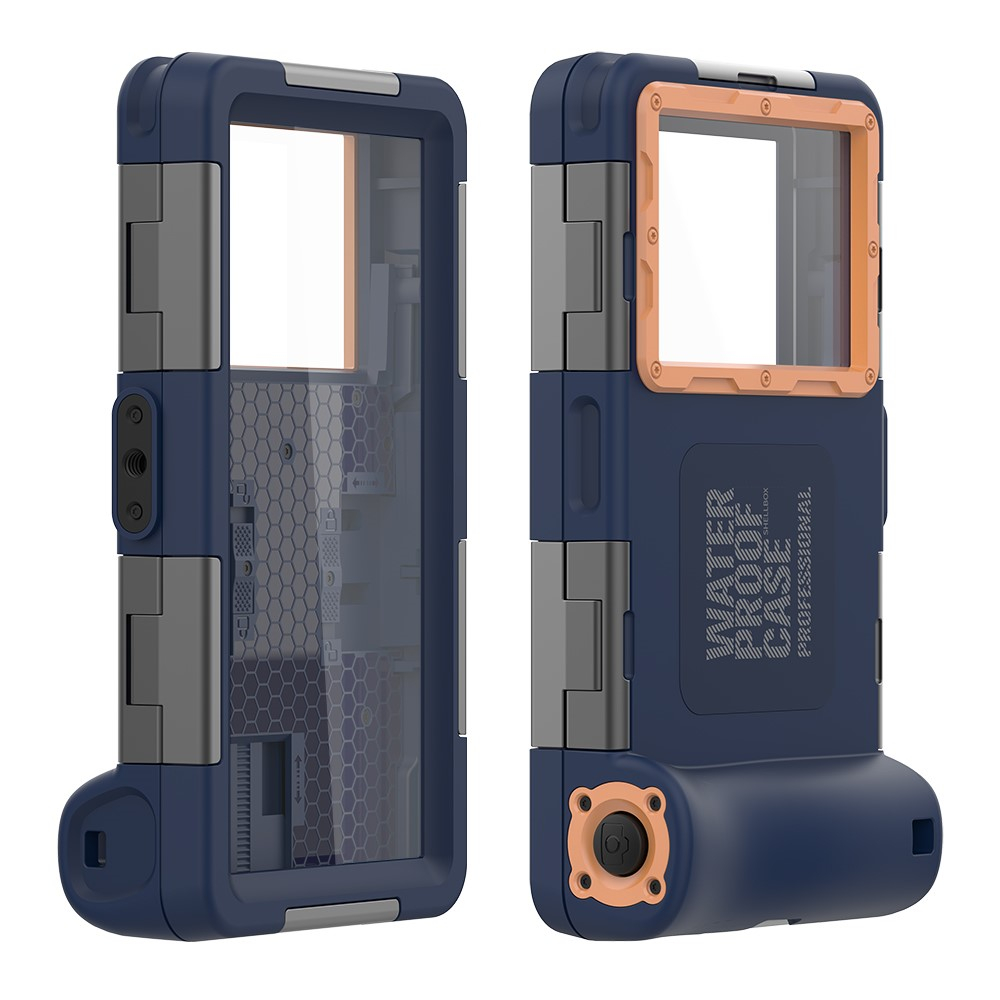 (15m) Unterwasser Taucher Schutz Hülle Wasserfestes Case für iPhone / Samsung - Blau / Orange