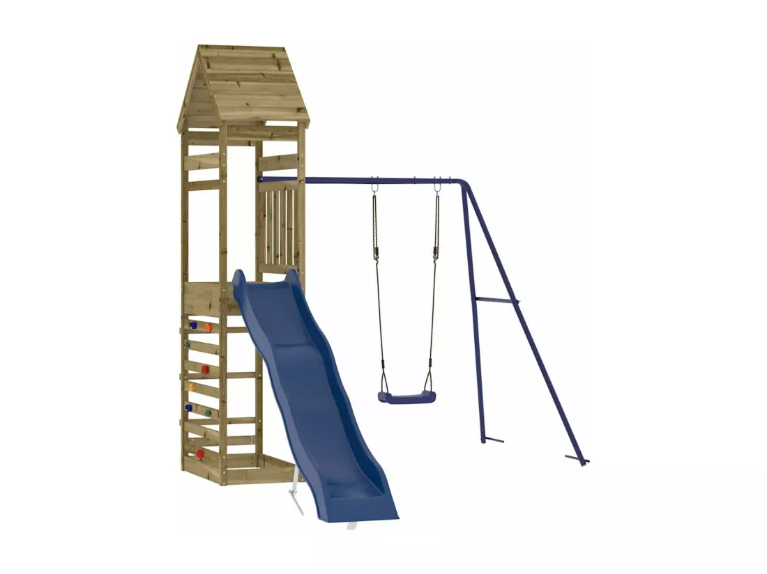 Aire de jeux d'extérieur bois de pin imprégné