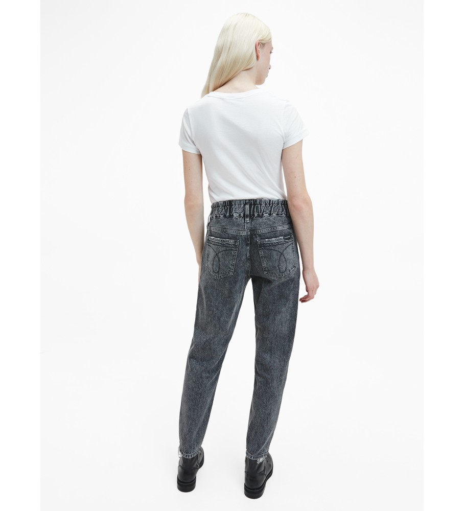 Camiseta branca Calvin Klein Jeans Slim de algodão orgânico