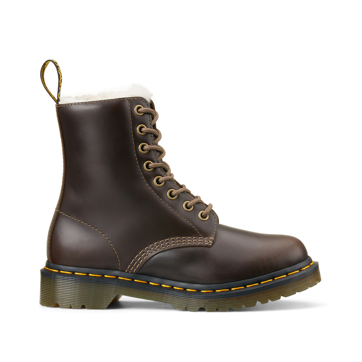 DR. MARTENS<br>Botas de cano curto forradas 1460 Pascal Serena em couro