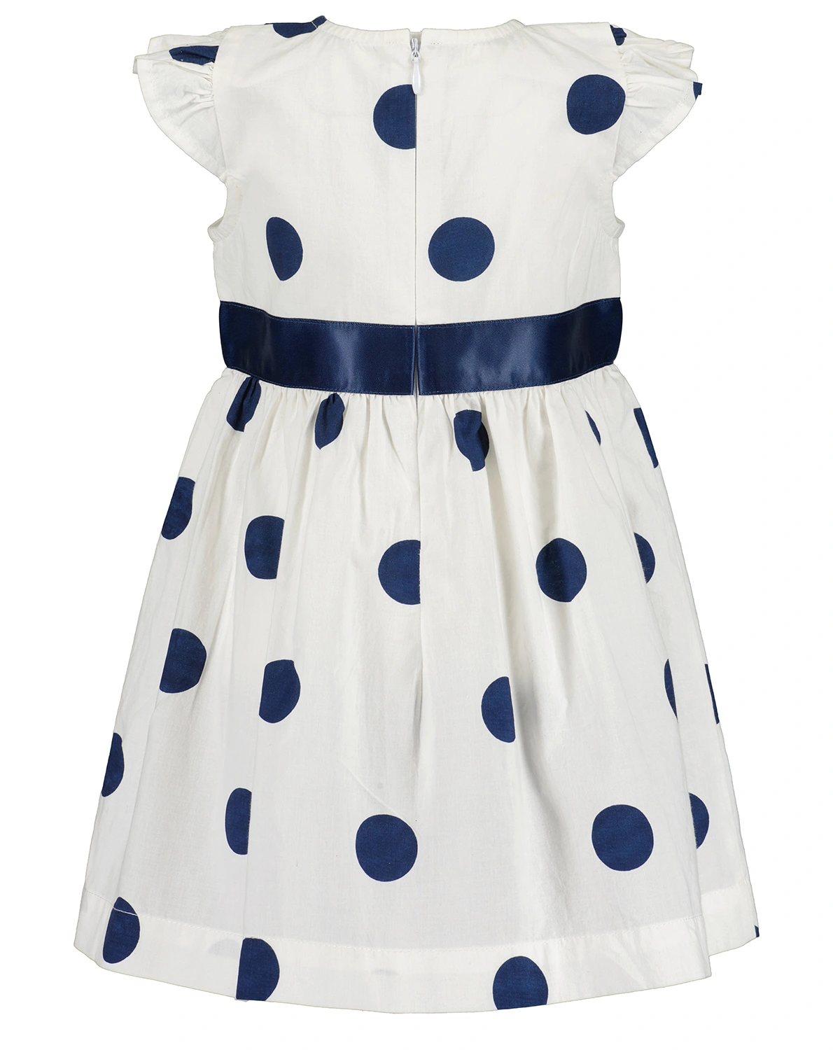 Kleid FESTIVE DOTS in weiß/blau