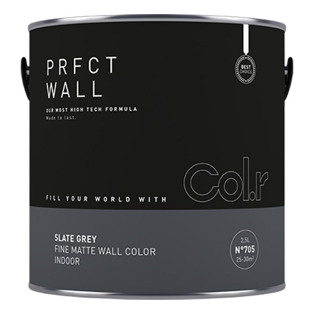 VEGGMALING COL.R PRFCT WALL NO.705 SLATE GREY 2,5L