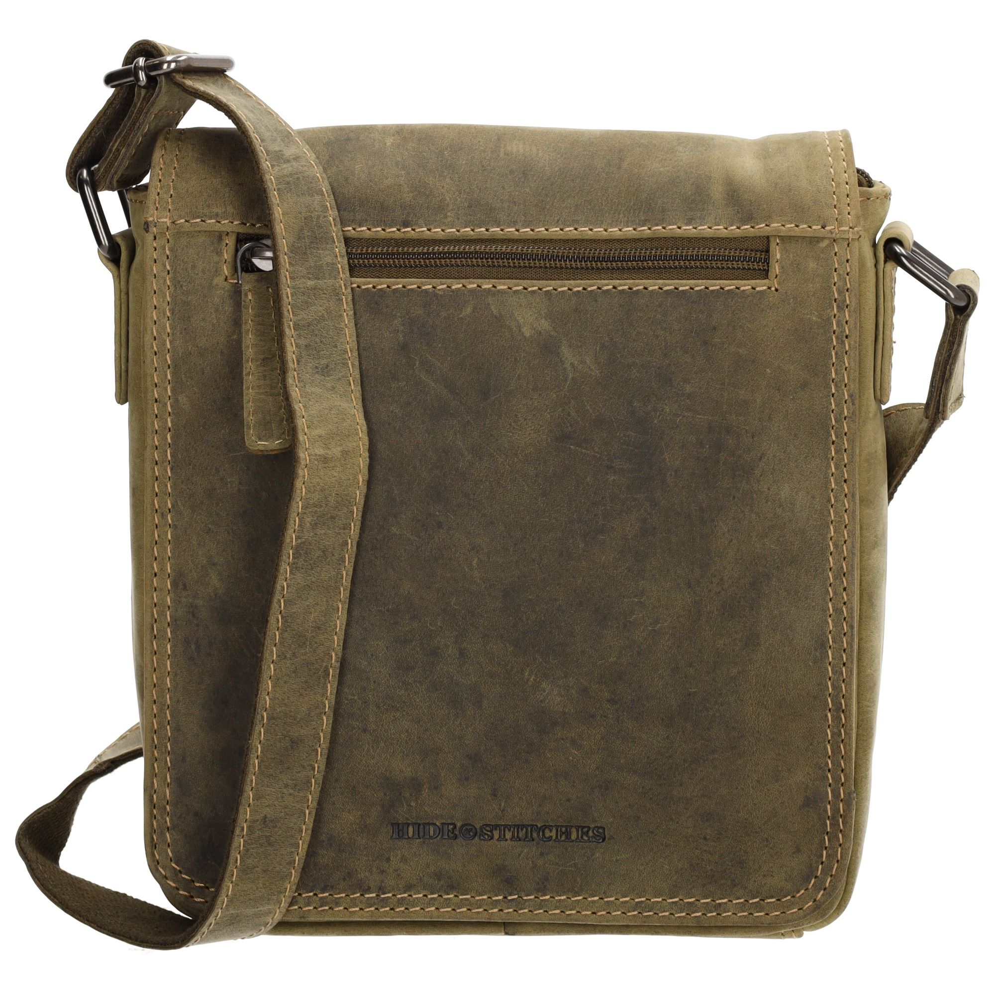 Hide & Stitches Idaho Messenger Bag Olijfgroen