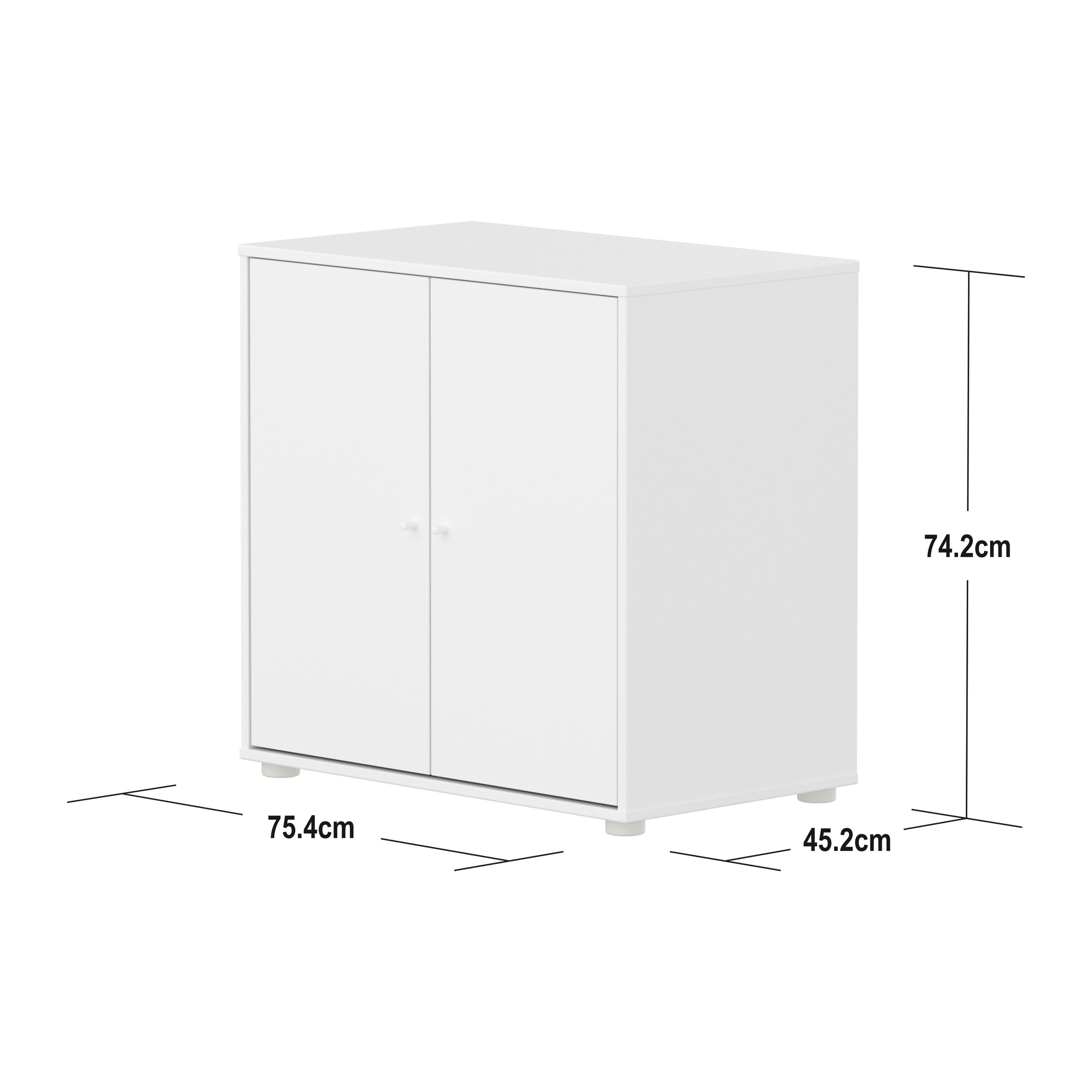 Flexa SAGA Kommode - Weiss / B: 75.0 cm x T: 45.0 cm x H: 74.0 cm