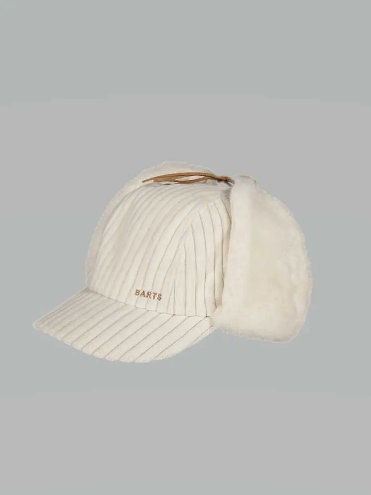 BARTS Mode-Hut Offwhite Textil  herunterklappbare Ohren
