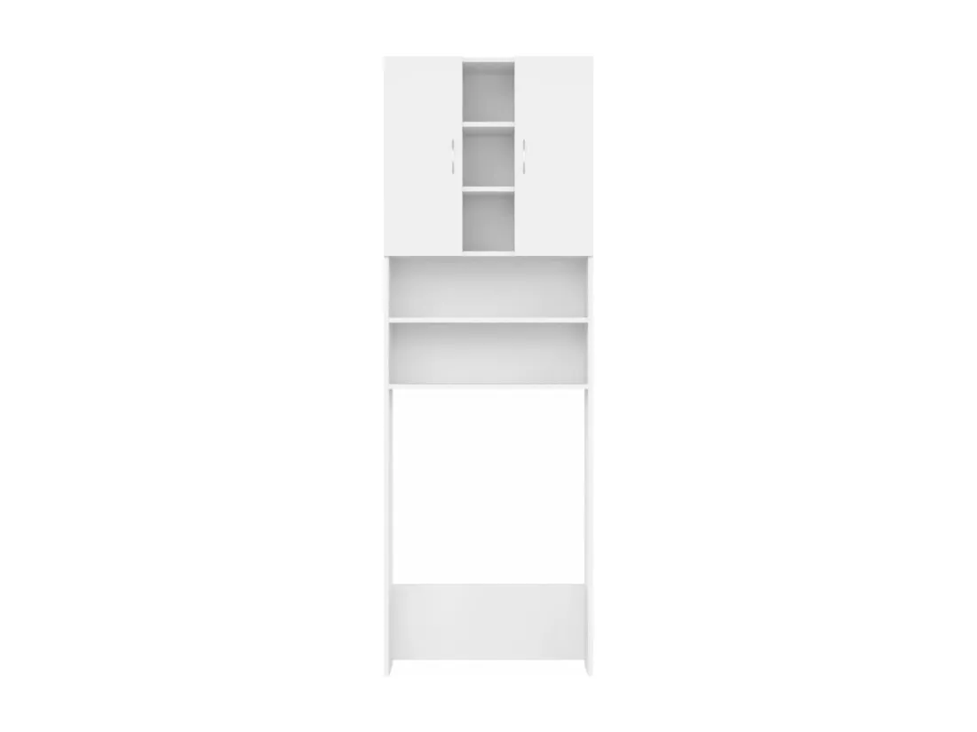 Meuble pour machine à laver Blanc 64x25,5x190 cm