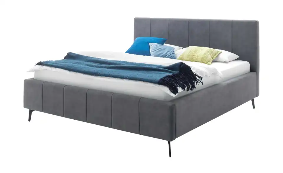 Polsterbett Lizzano Anthrazit 160 cm mit Federholzrahmen