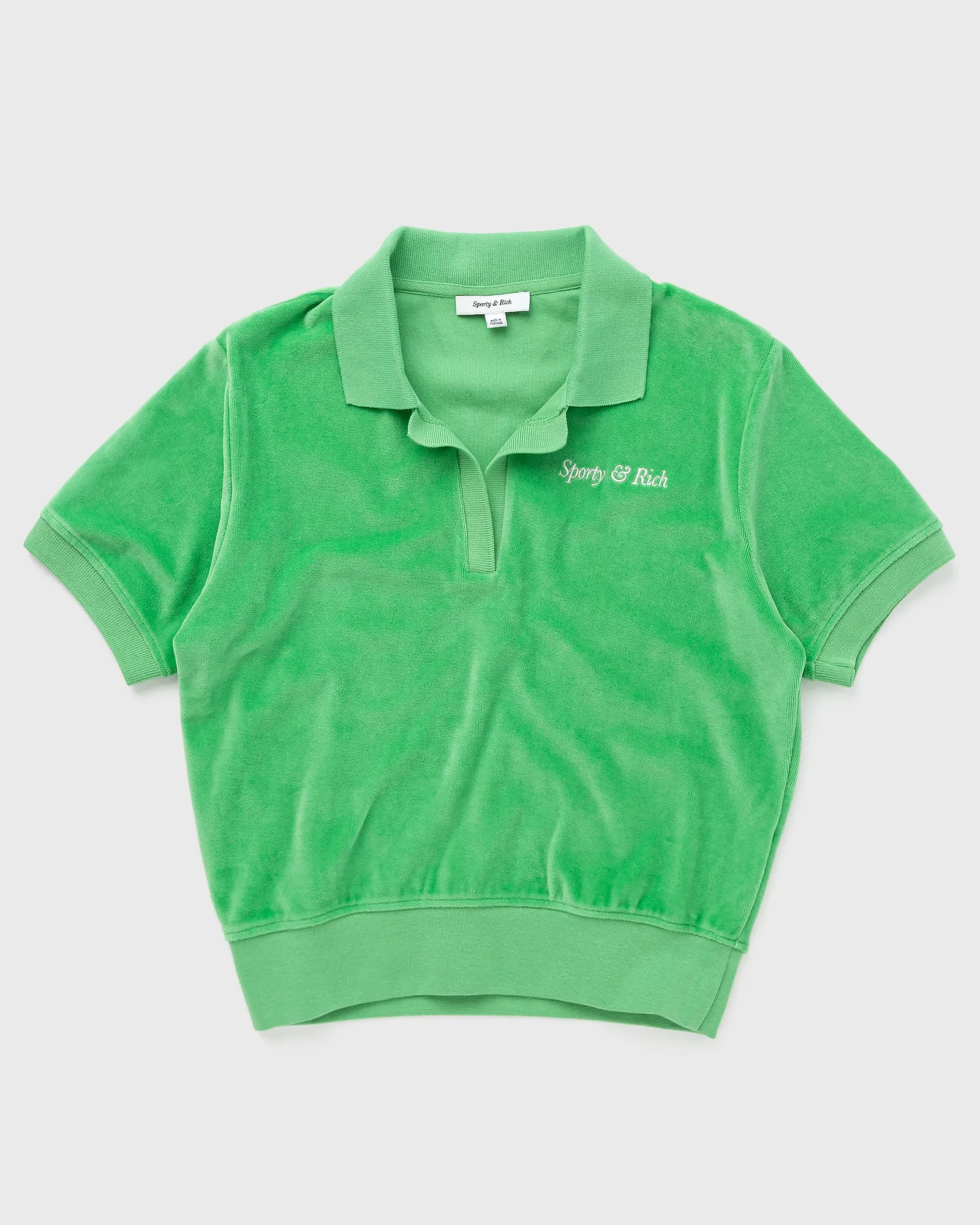 Sporty & Rich Italic Logo Embroidered Polo