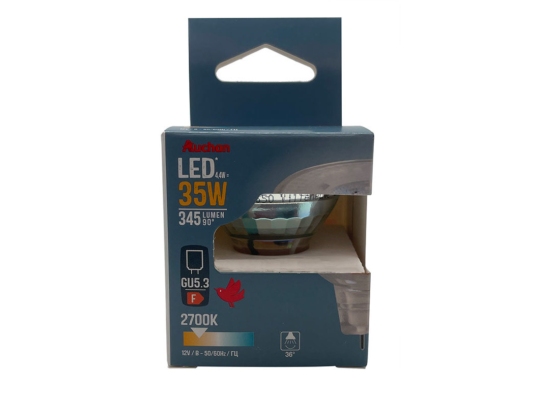 LÂMPADA LED AUCHAN GU5.3 35W LUZ AMARELA