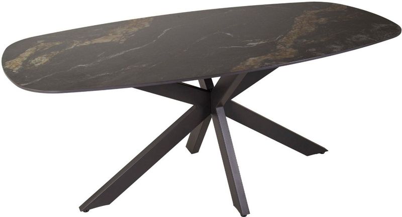 AnLi Style - Eetkamertafel - Deens Ovaal 180 cm - Keramiek - Spiderframe