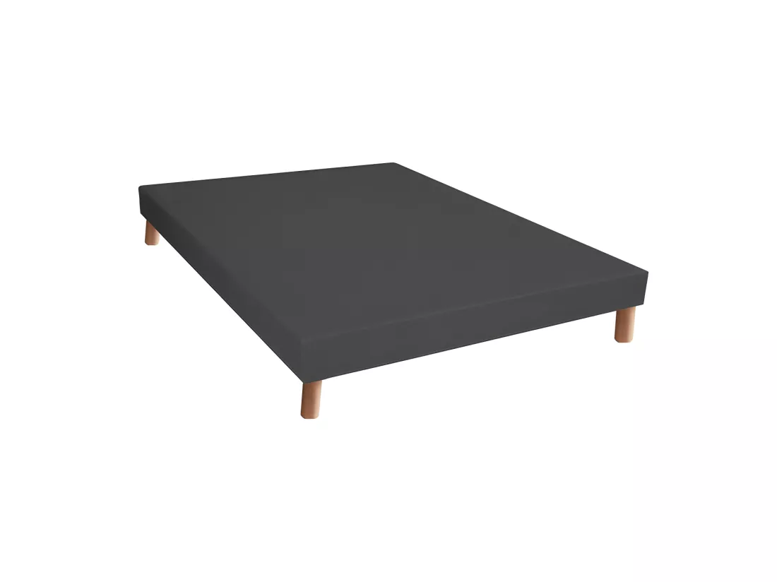 Sommier tapissier à lattes gris anthracite Made in France Dimensions - 140 x 190 cm
