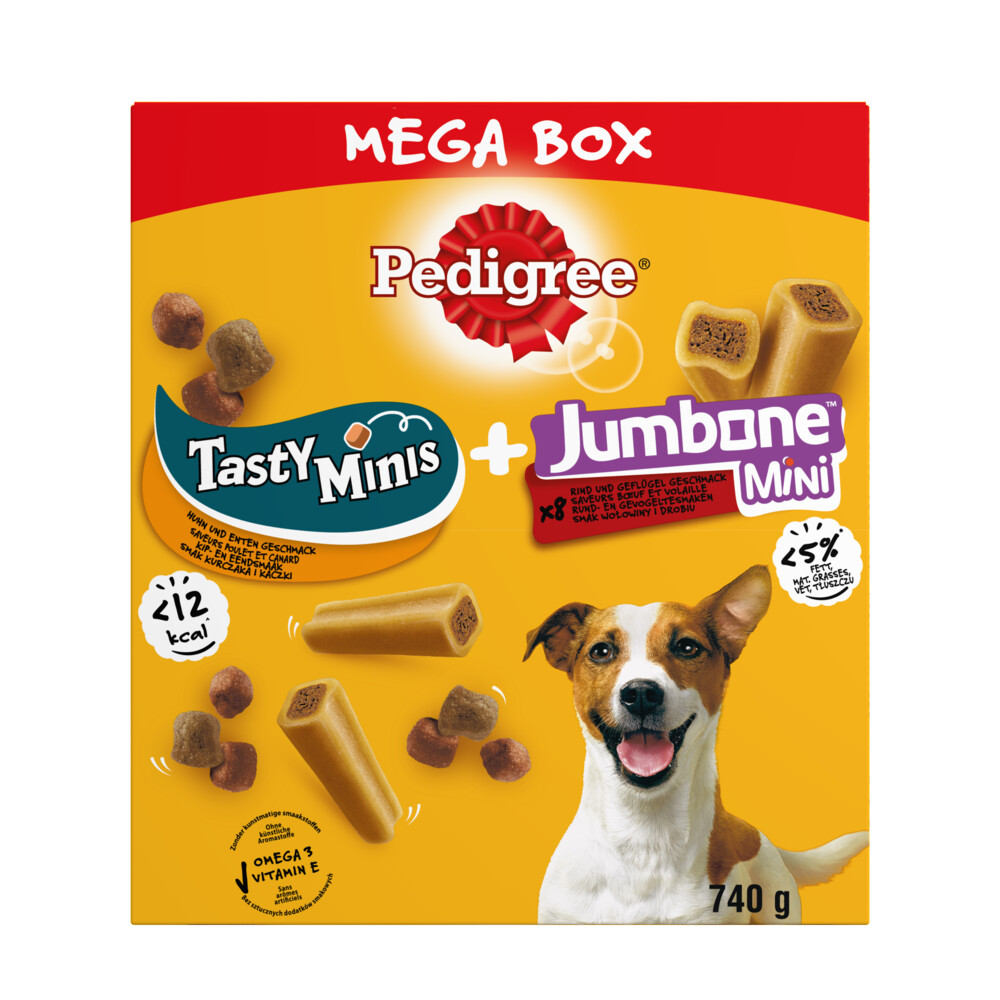 Pedigree Megabox Hondensnacks Tasty Mini's & Jumbone740 gr